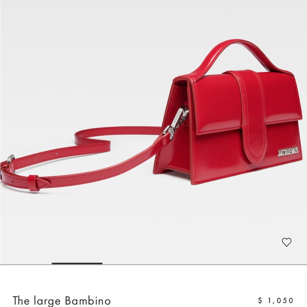 Jacquemus the large bambino red bag - Picture 3 of 10